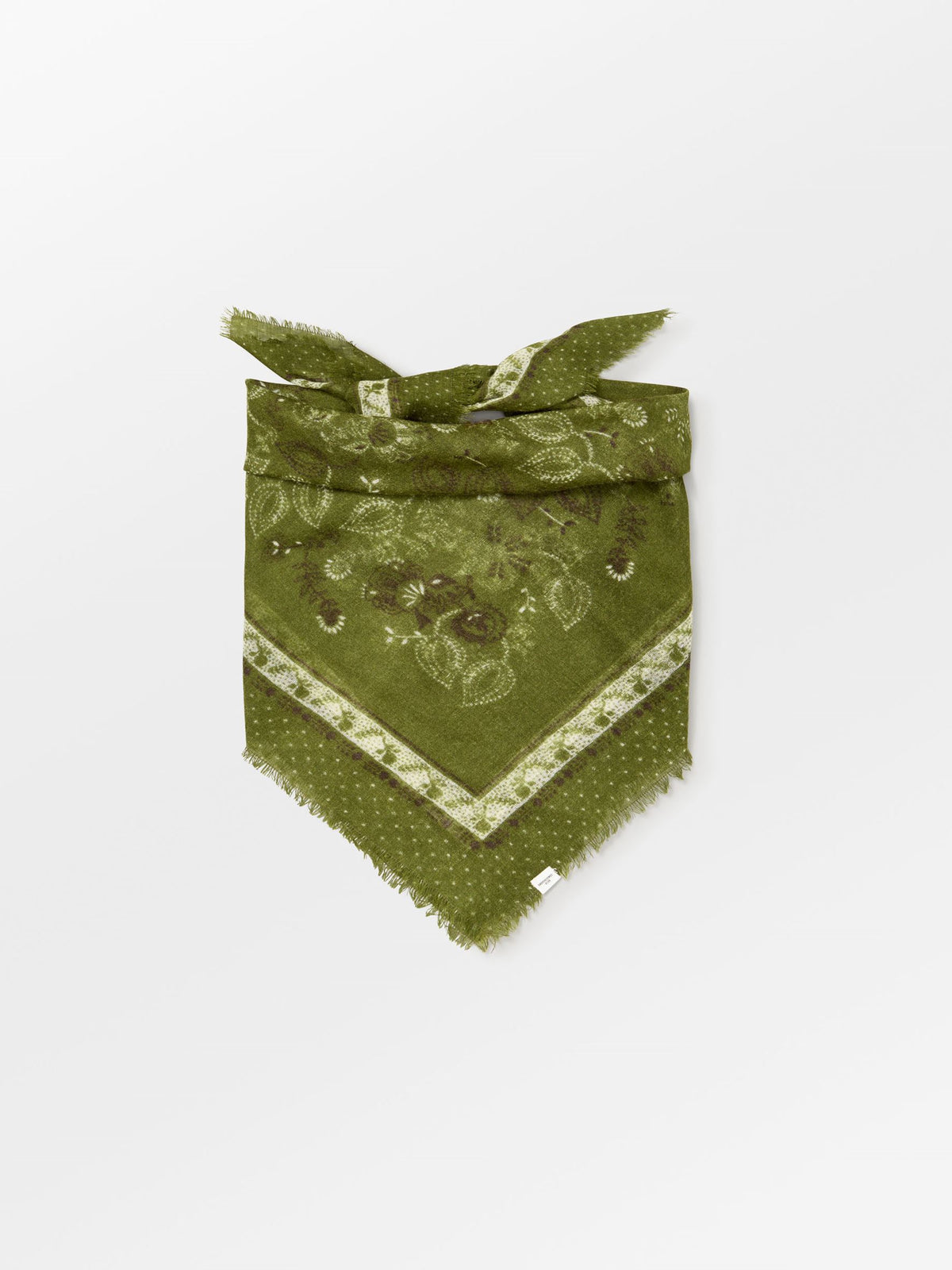 Becksöndergaard, Dotted Flora Woo Scarf - Avocado Green, onesize
