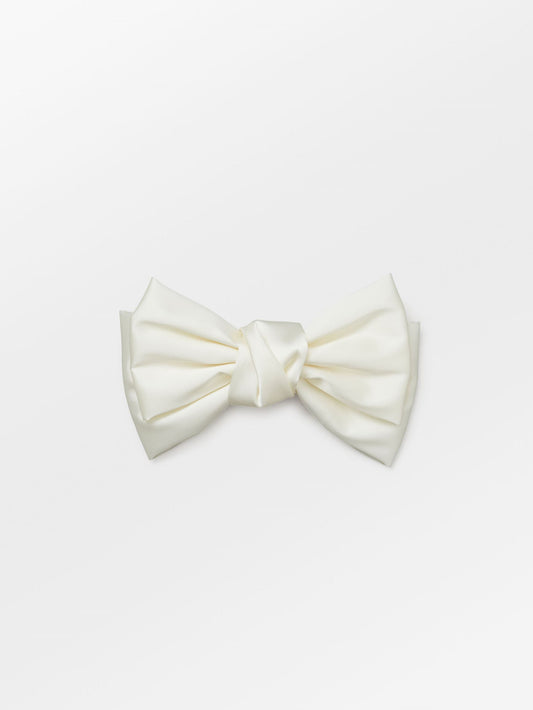 Satin Big Bow - White OneSize Becksöndergaard.se