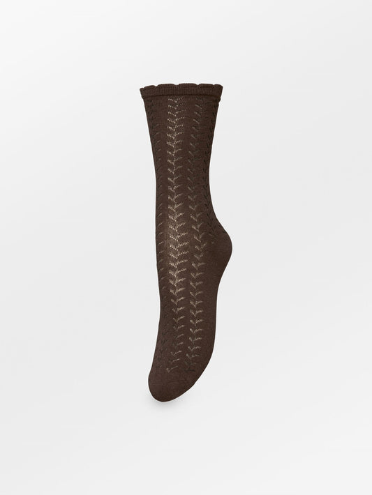 Becksöndergaard, Leofa Cotta Sock - Hot Fudge Brown, socks, sale, sale, socks, noos, black week, black week, noos