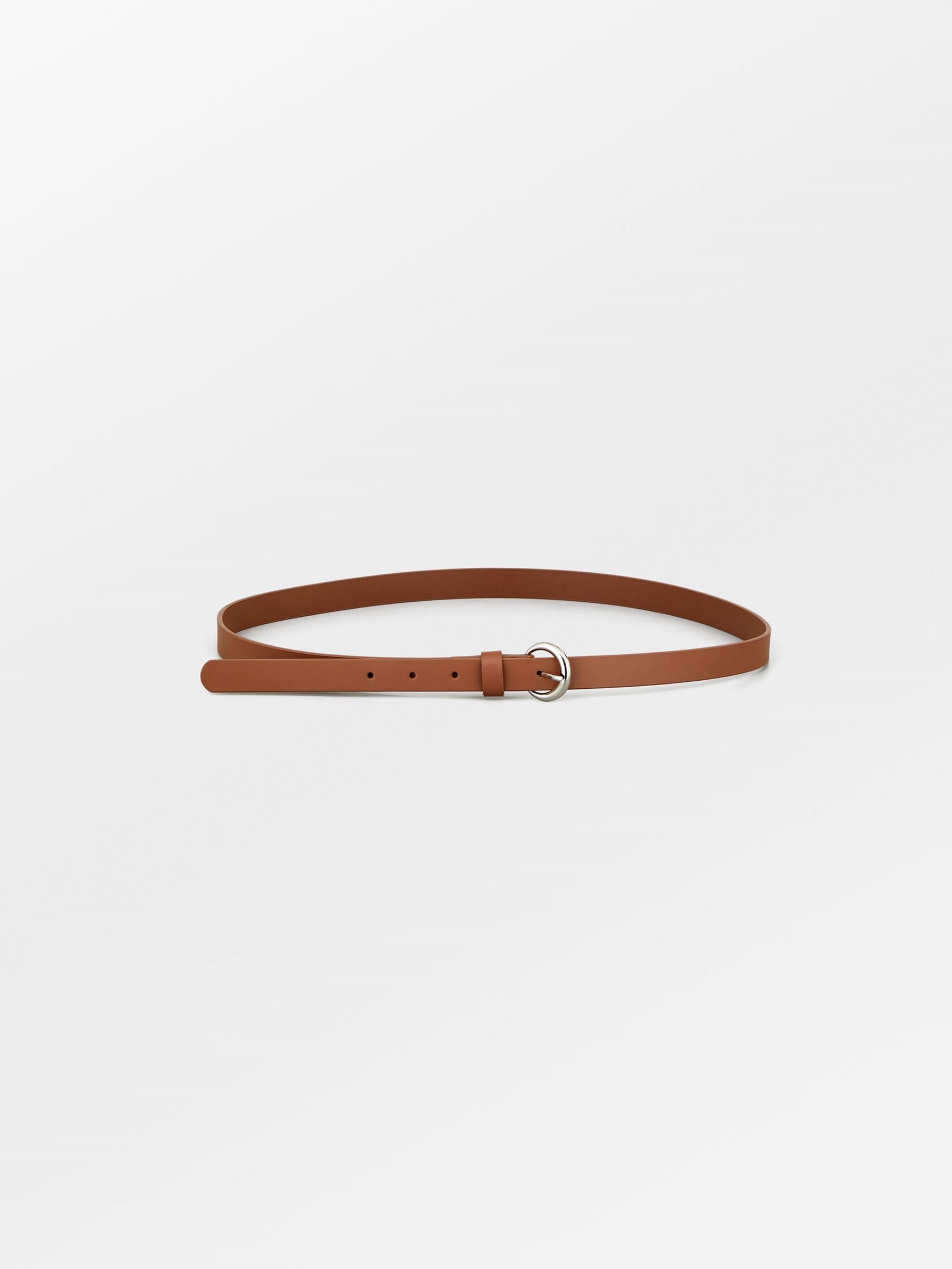 Solid Slim Belt - Mocha Brown Clothing Becksöndergaard.se