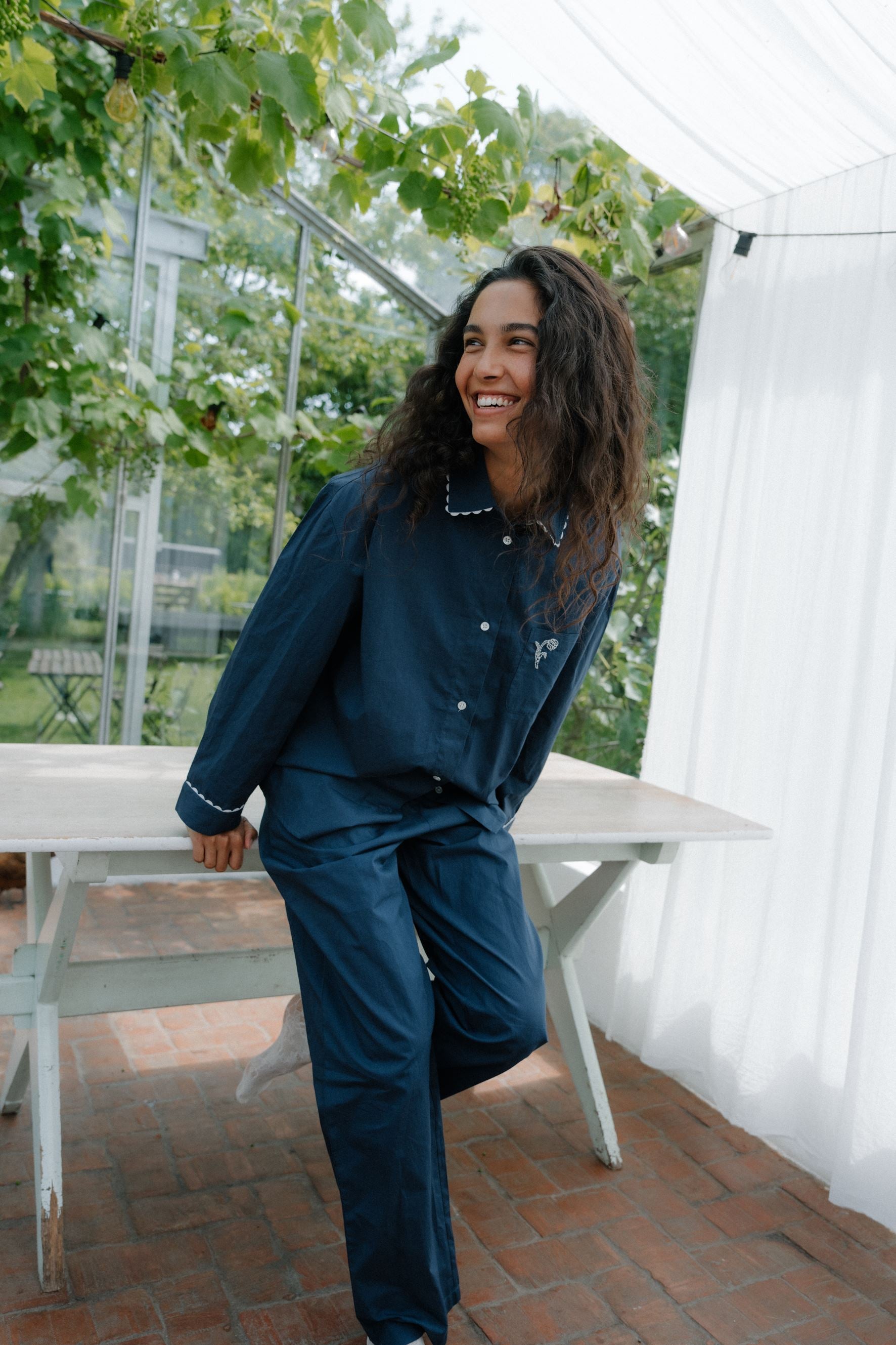Scallop Pyjamas Shirt Clothing Becksöndergaard.se