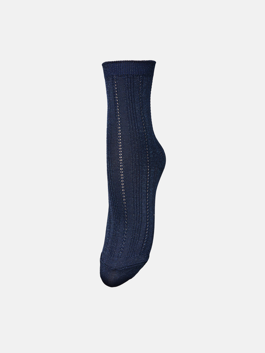 Becksöndergaard, Glitter Drake Sock - Dress Blue, socks, socks, noos, black week, black week, noos