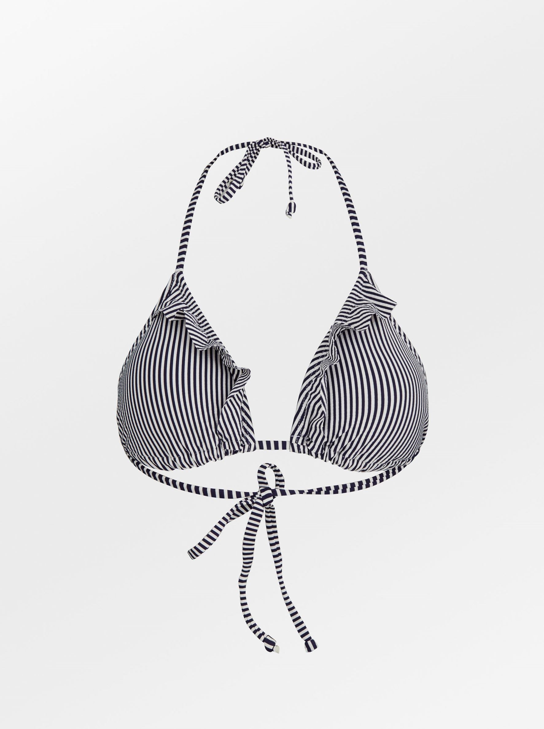 Becksöndergaard, Striba Bel Frill Bikini Top - Maritime Blue, archive, archive