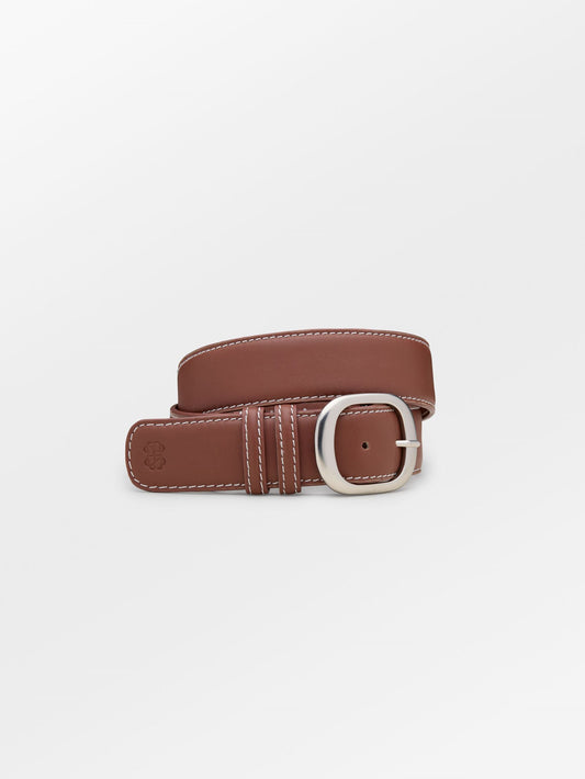 Glossy Rochel Leather Belt - Brown Clothing Becksöndergaard.se