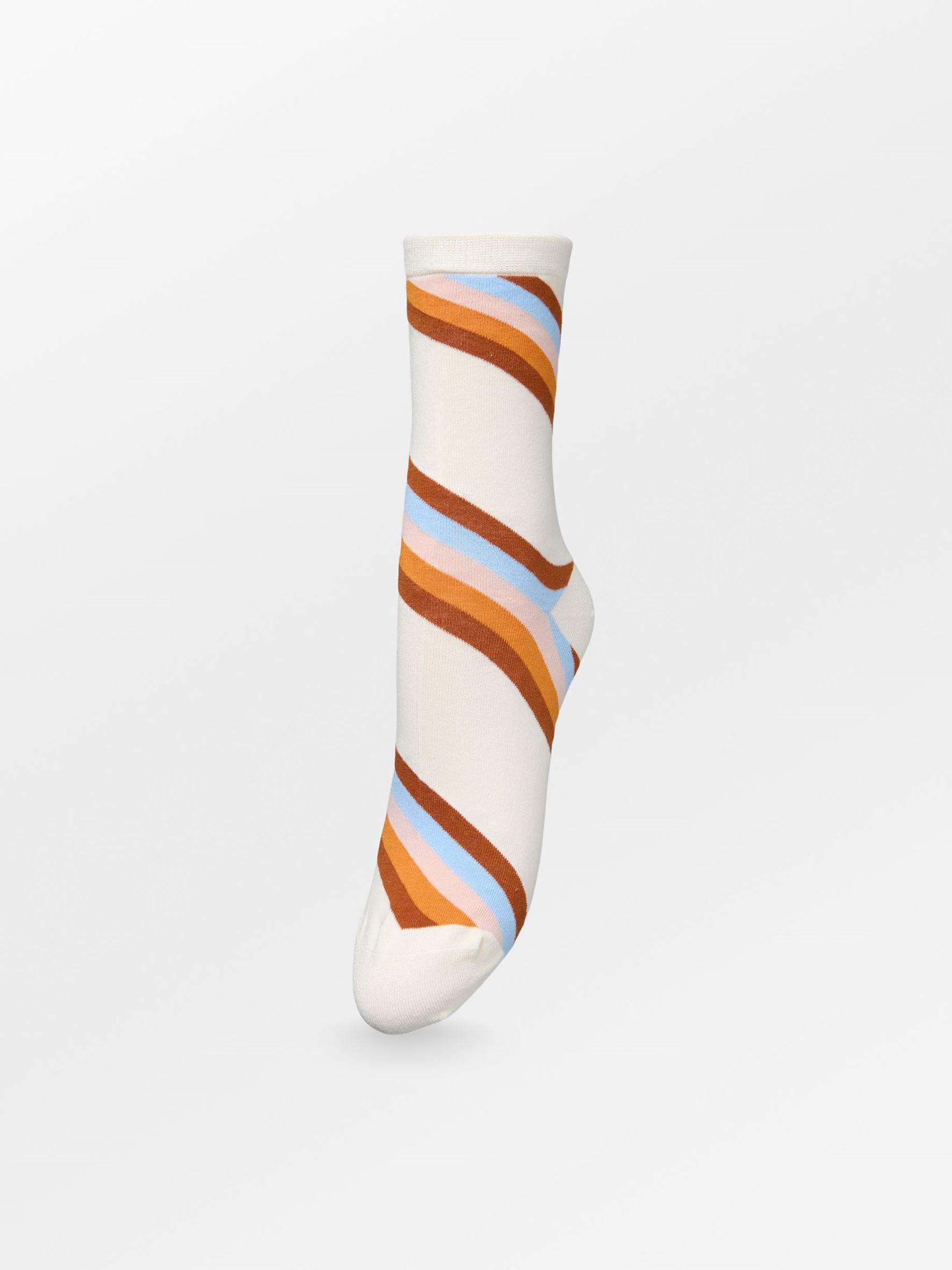Oblique Striped Sock Socks Becksöndergaard.se