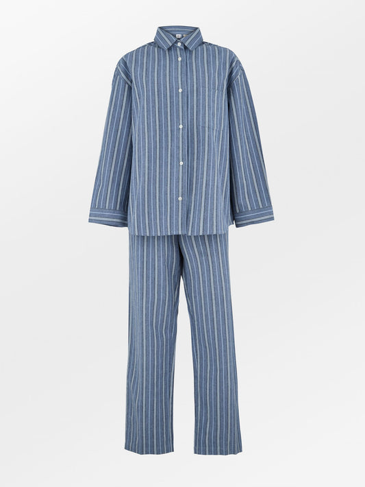 Striped Flannel Pyjamas Set Clothing Becksöndergaard.se