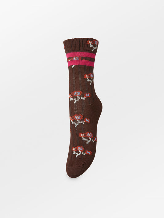 Becksöndergaard, Flotile Cotta Sock - Chocolate Brown, socks, socks, socks