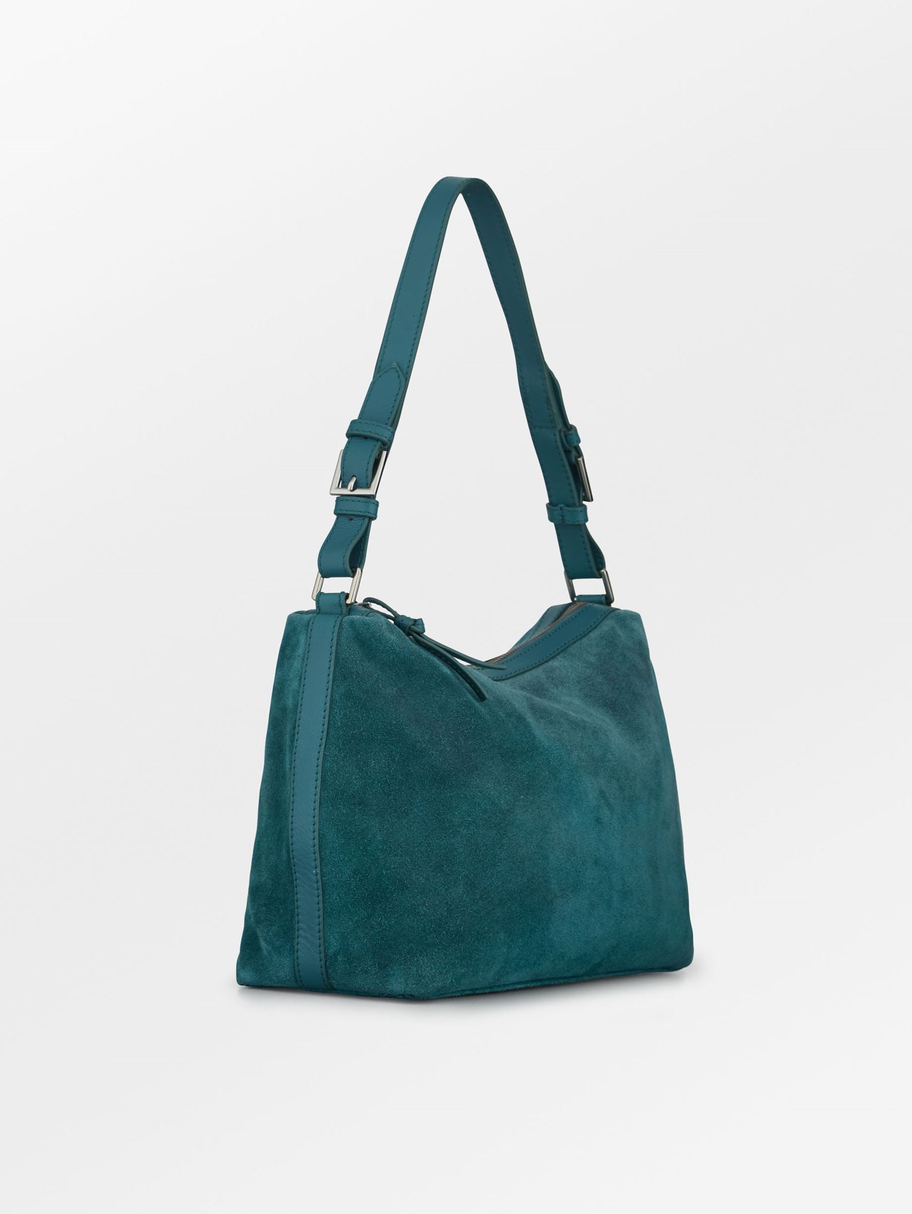 Becksöndergaard, Suede Ginni Medium Bag - Mediteal Green, bags, bags, bags, bags