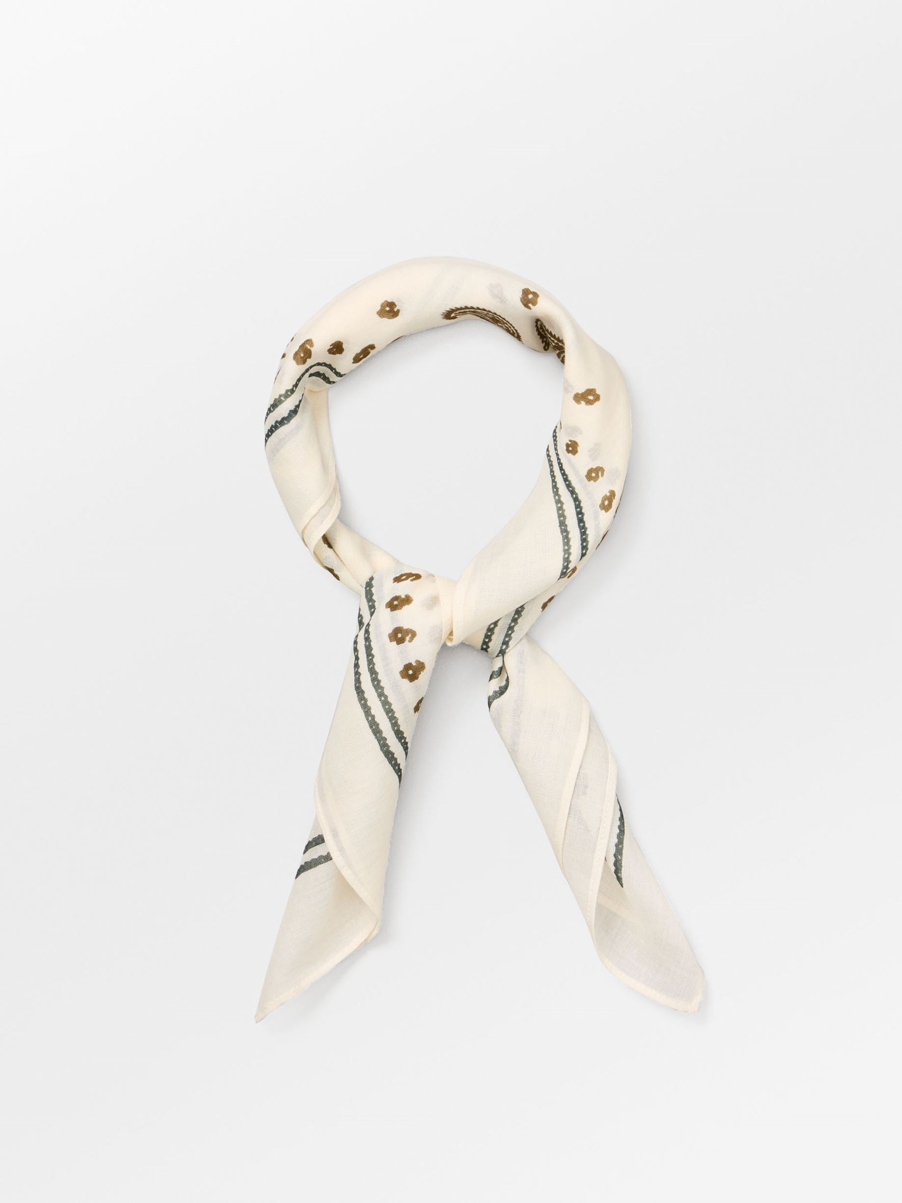 Becksöndergaard, Bloom Paisley Cotta Scarf - Birch White, scarves, scarves, scarves, scarves