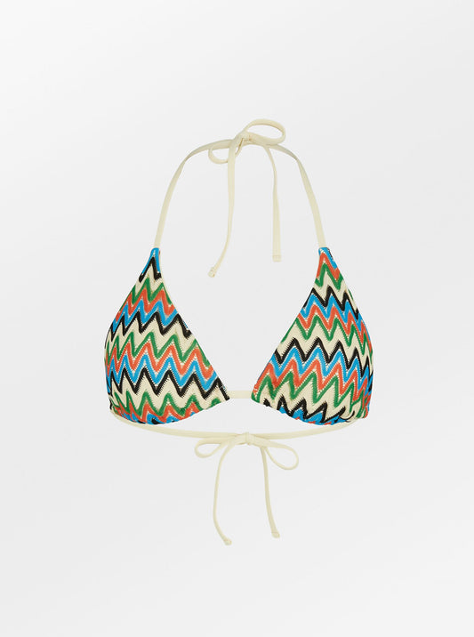 Amber Bikini Top - Coral/Blue Clothing Becksöndergaard.se