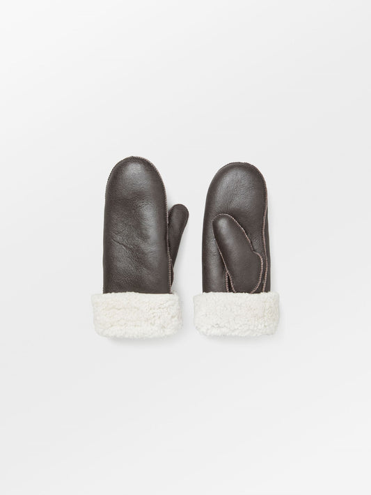 Doa Smooth Shearling Mitten Gloves Becksöndergaard.se