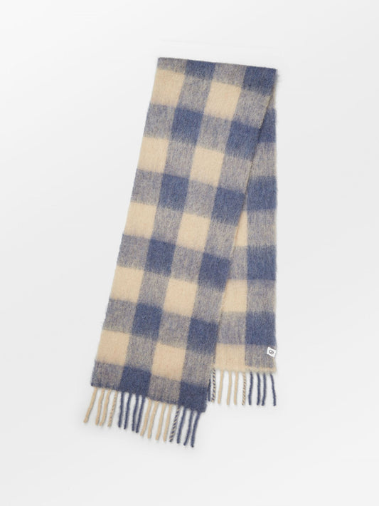 Check Mincho Scarf - Blue OneSize Becksöndergaard.se