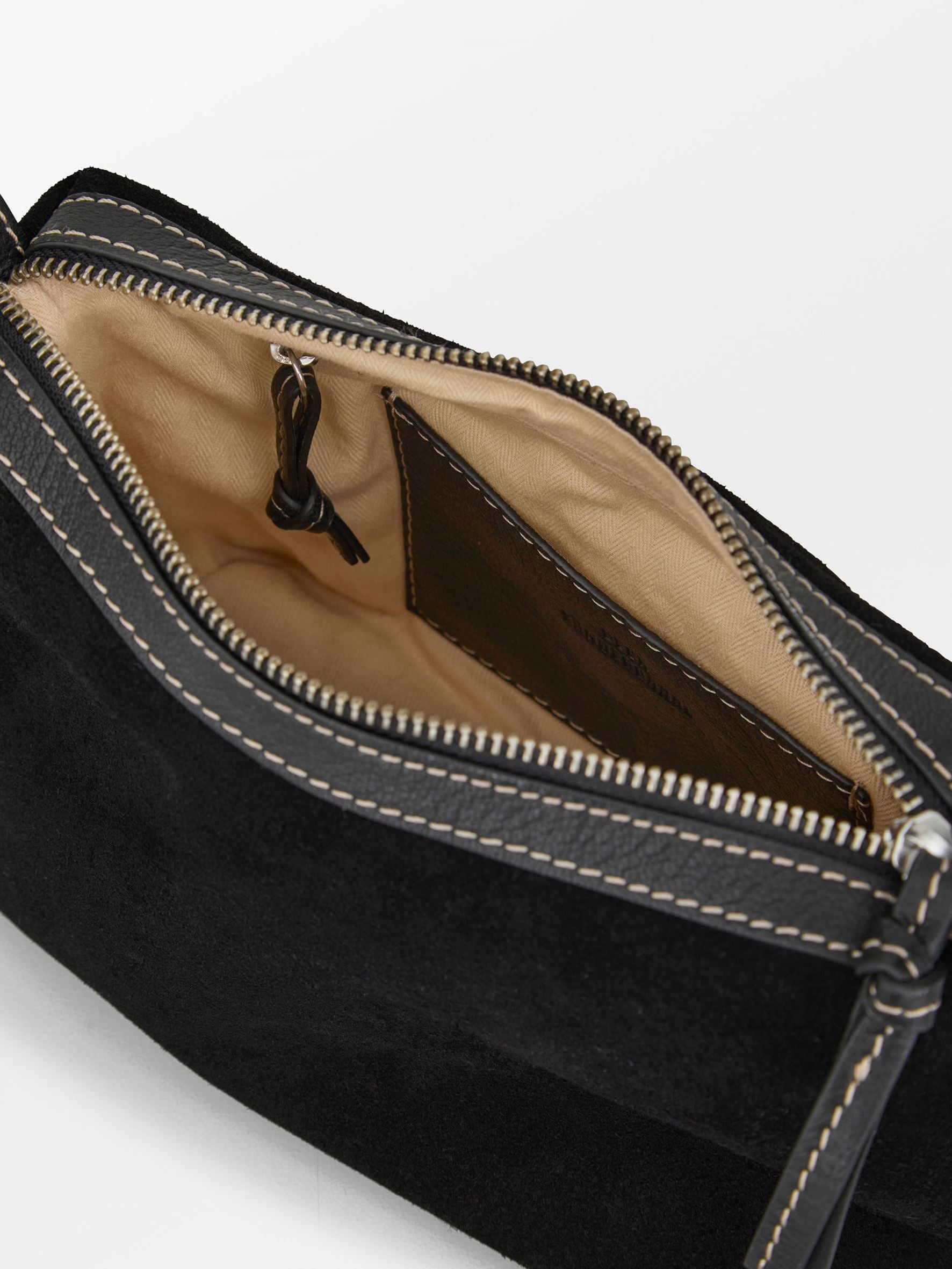 Becksöndergaard, Suede Gwen Bag - Black, bags, bags, bags, bags, bags, bags, bags
