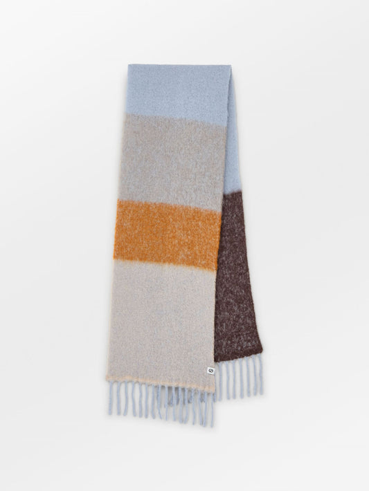 Becksöndergaard, Striped Anilopa Scarf - Tomato Orange, scarves, archive, scarves, archive, sale, sale, scarves, black week, black week