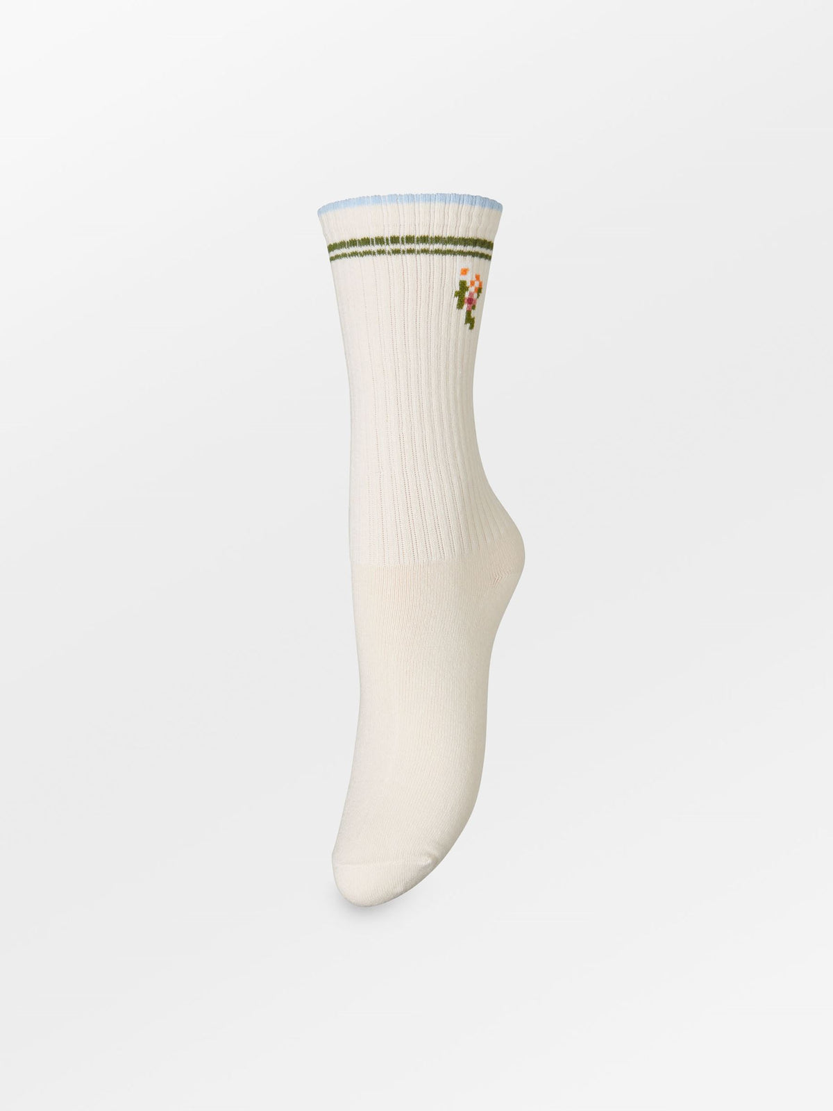 Becksöndergaard, Tilea Sporty Cotta Sock - White/LightBlue, socks