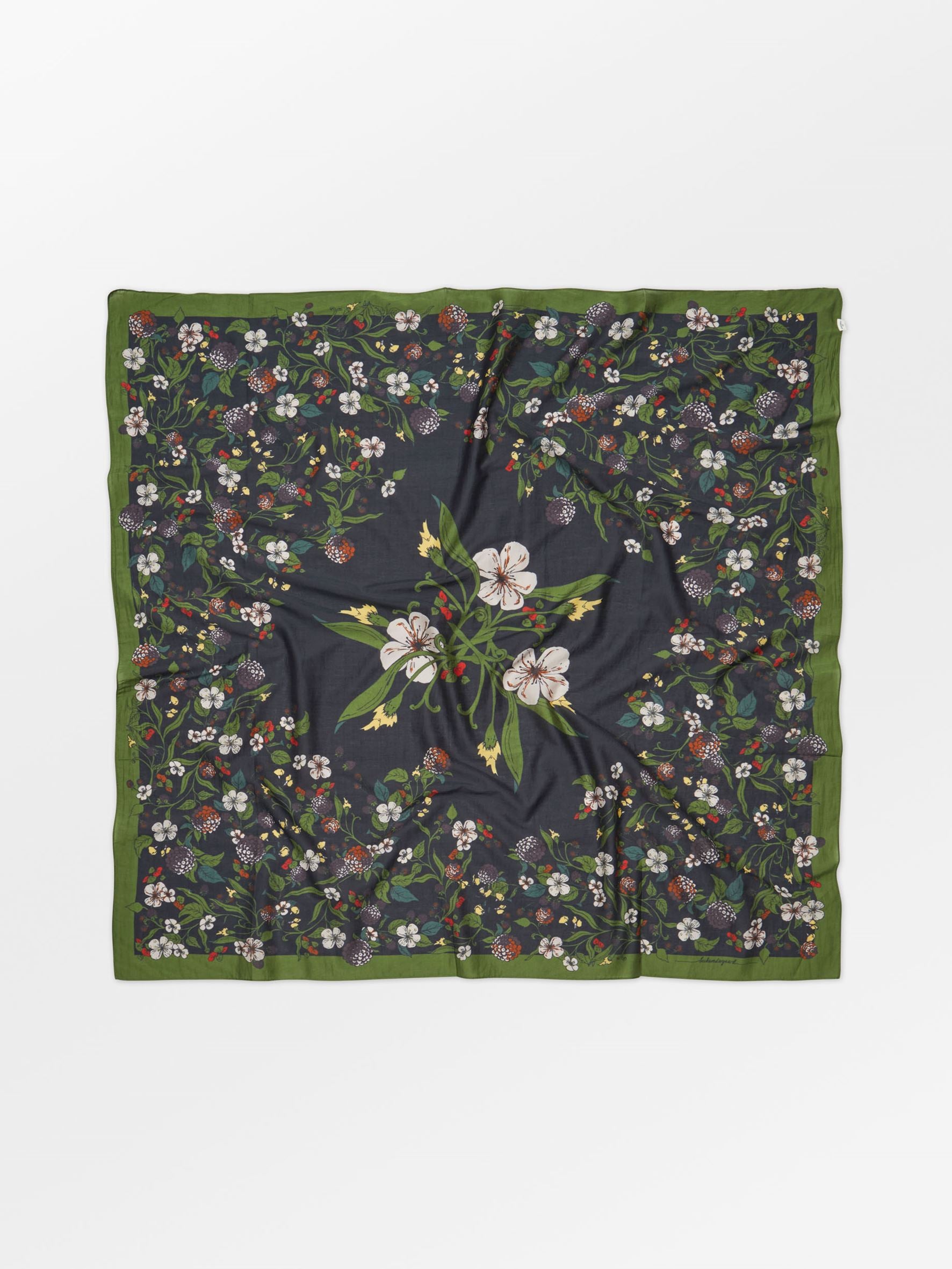 Becksöndergaard, Bromflora Sico Scarf - Black, struct - slet produkter