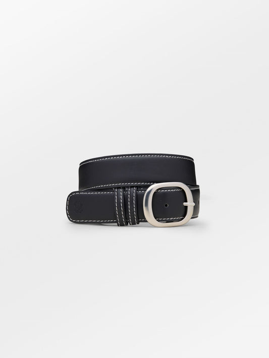 Glossy Rochel Leather Belt - Black  Clothing Becksöndergaard.se