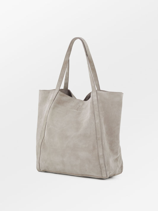 Suede Eden Shopper Bag - Gray OneSize Becksöndergaard.se