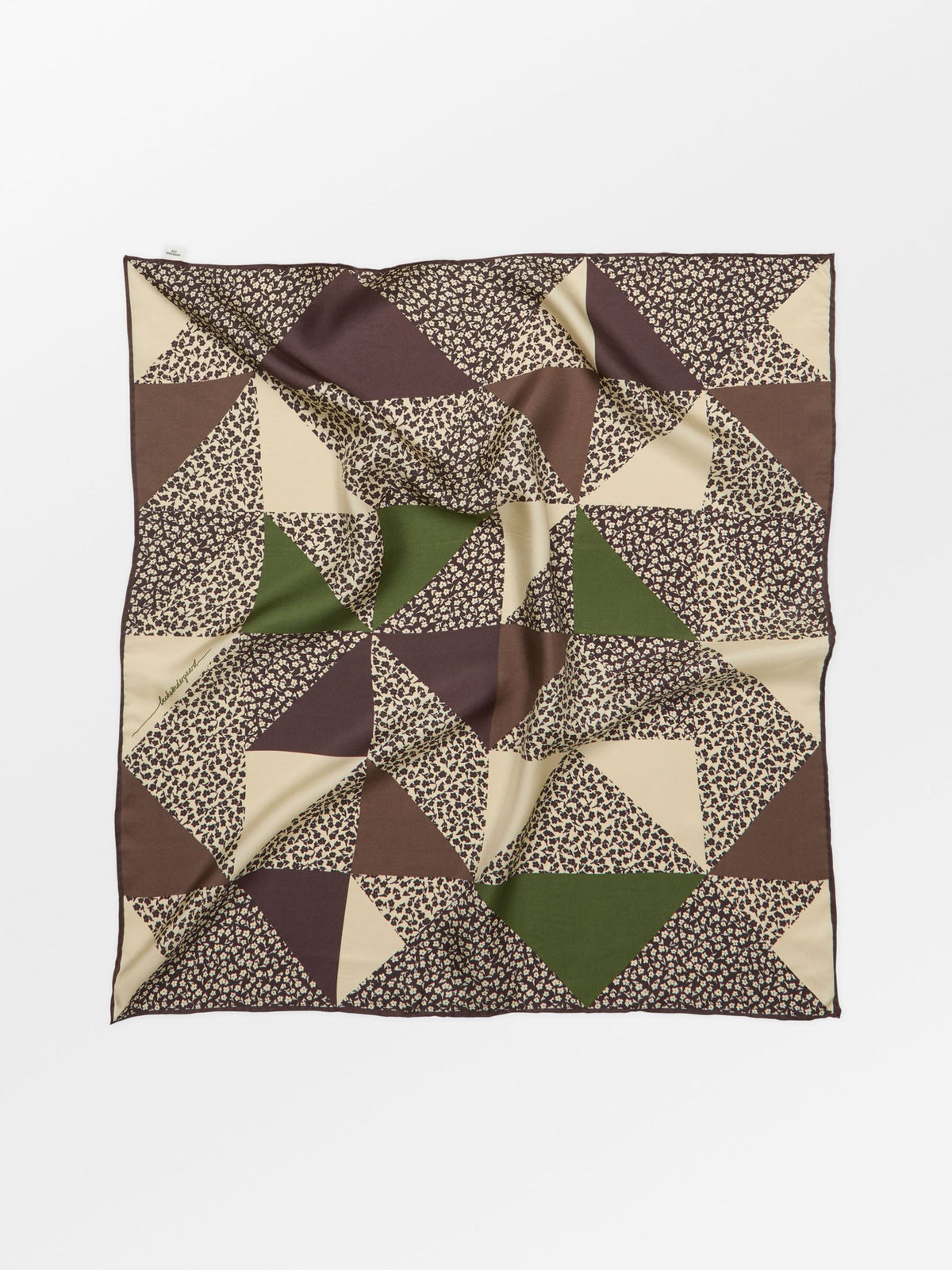 Becksöndergaard, Fiorellino Patchwork Sia Scarf - Chocolate Brown, onesize