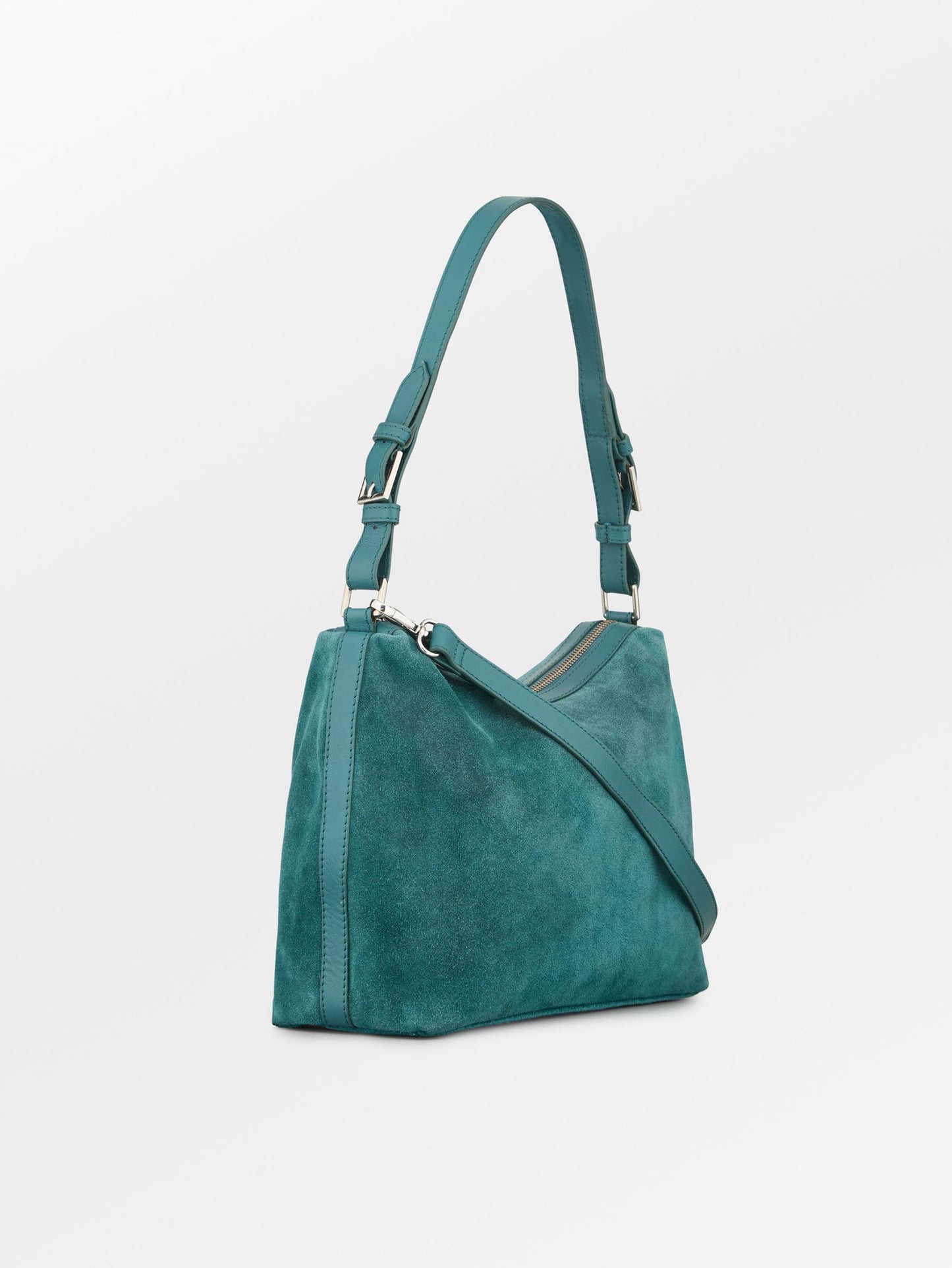 Becksöndergaard, Suede Ginni Medium Bag - Mediteal Green, bags, bags, bags, bags