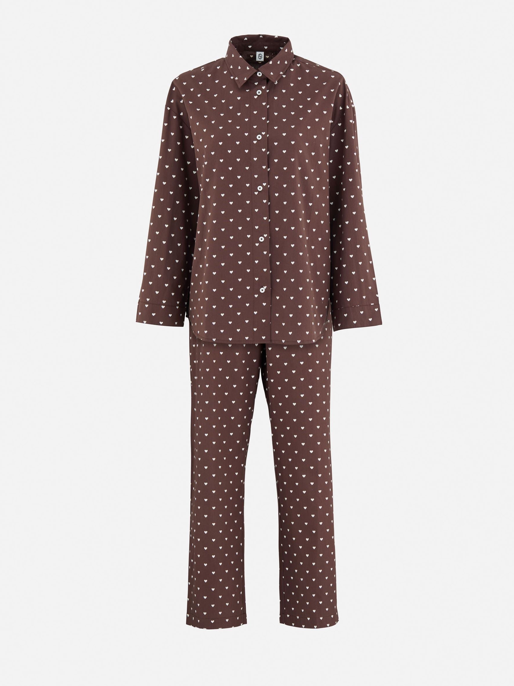 Becksöndergaard, Amor Pyjamas Set - Brown/Off-white, homewear, gifts, gifts
