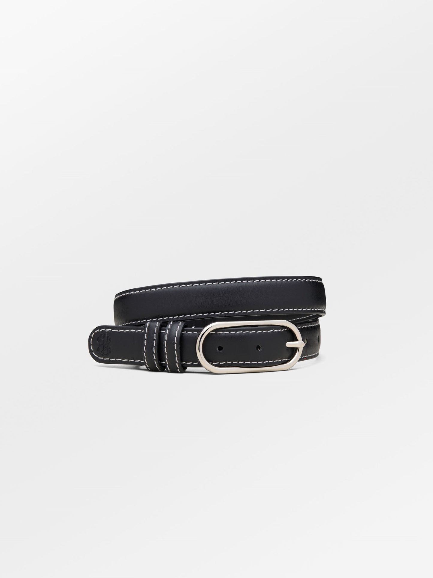 Glossy Nola Leather Belt - Black  Clothing Becksöndergaard.se