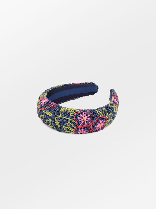Becksöndergaard, Efloria Wide Beaded Hairbrace - Navy Blue, accessories, accessories, sale, sale, accessories, sale, accessories