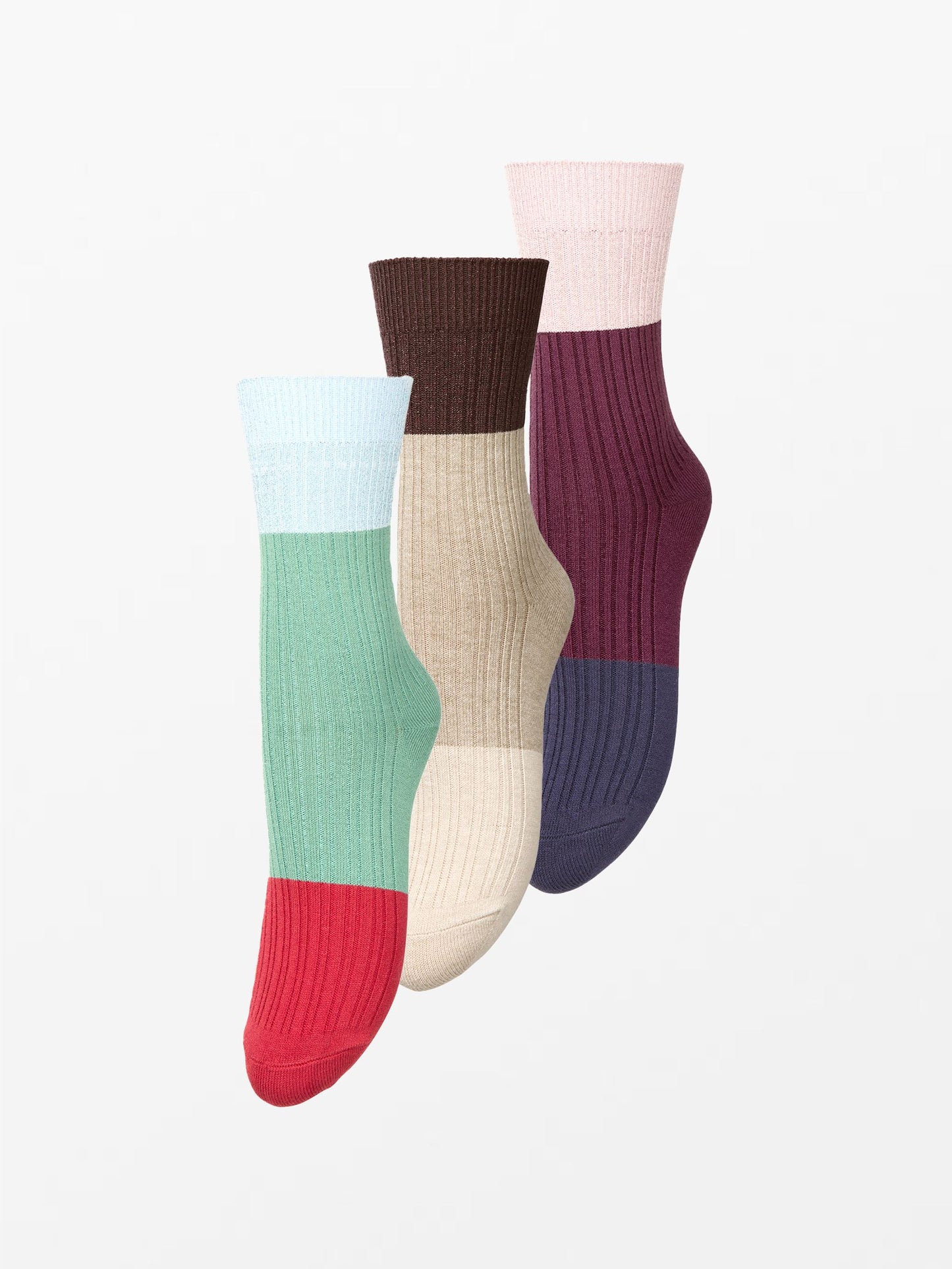 Colourblock Bam Sock 3 Pack Socks Becksöndergaard.se