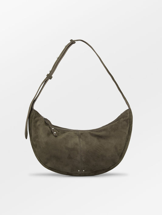 Suede Moon Crossbody Bag - Green OneSize Becksöndergaard.se