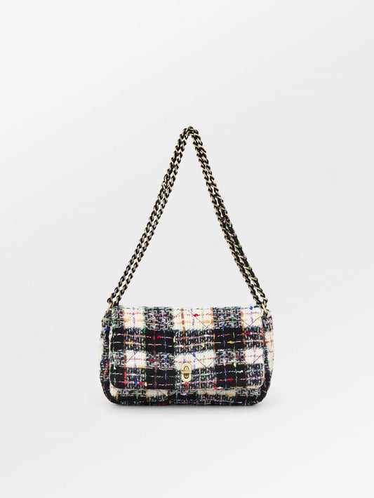 Becksöndergaard, Boucle Checked Hollis Bag  - Black, bags, bags, archive, bags, archive, sale, sale, bags, bags, black week, black week