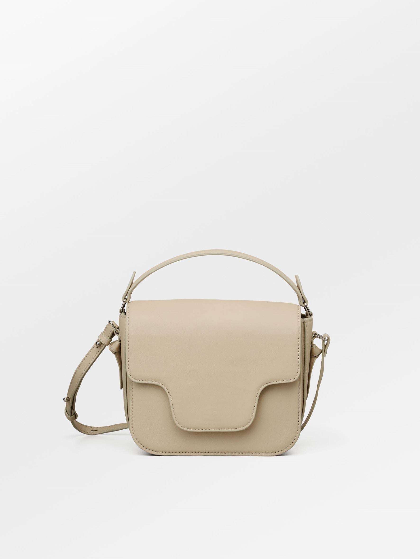 Glossy Iris Leather Crossbody Bag - Beige OneSize Becksöndergaard.se