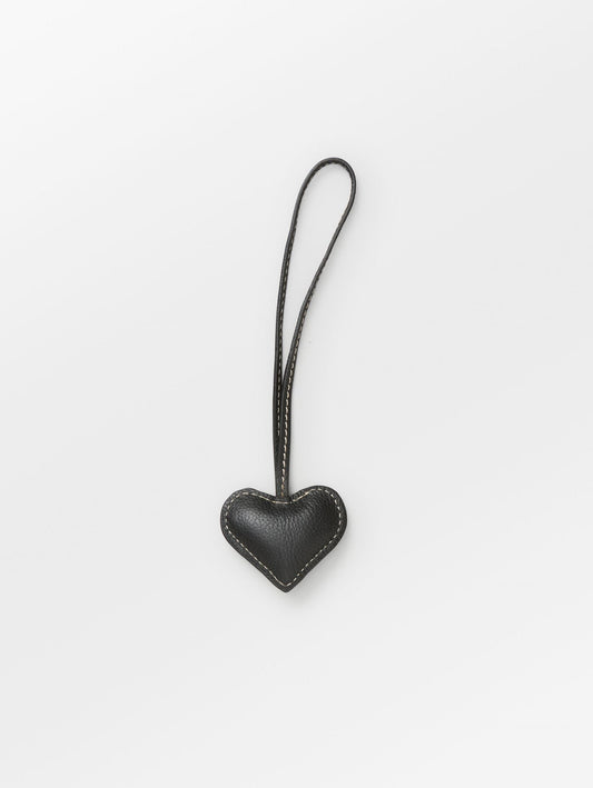 Becksöndergaard, Heart Bag Charm - Black, bags, bags, black week, black week, black week