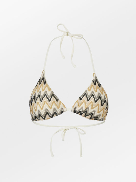 Amber Bikini Top - Beige/Black Clothing Becksöndergaard.se
