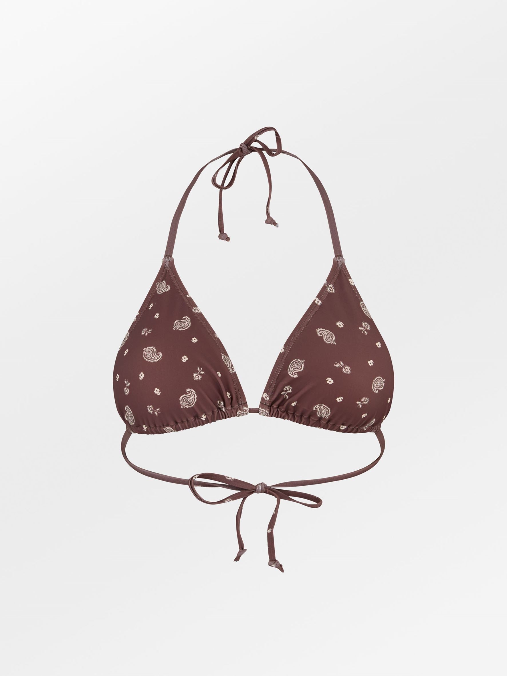 Becksöndergaard, Bloom Paisley Bel Bikini Top - Chocolate Brown, swimwear, swimwear, swimwear, swimwear