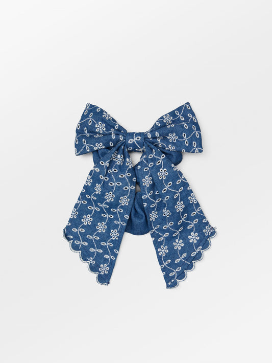 Angela Denim Bow Scrunchie  OneSize Becksöndergaard.se