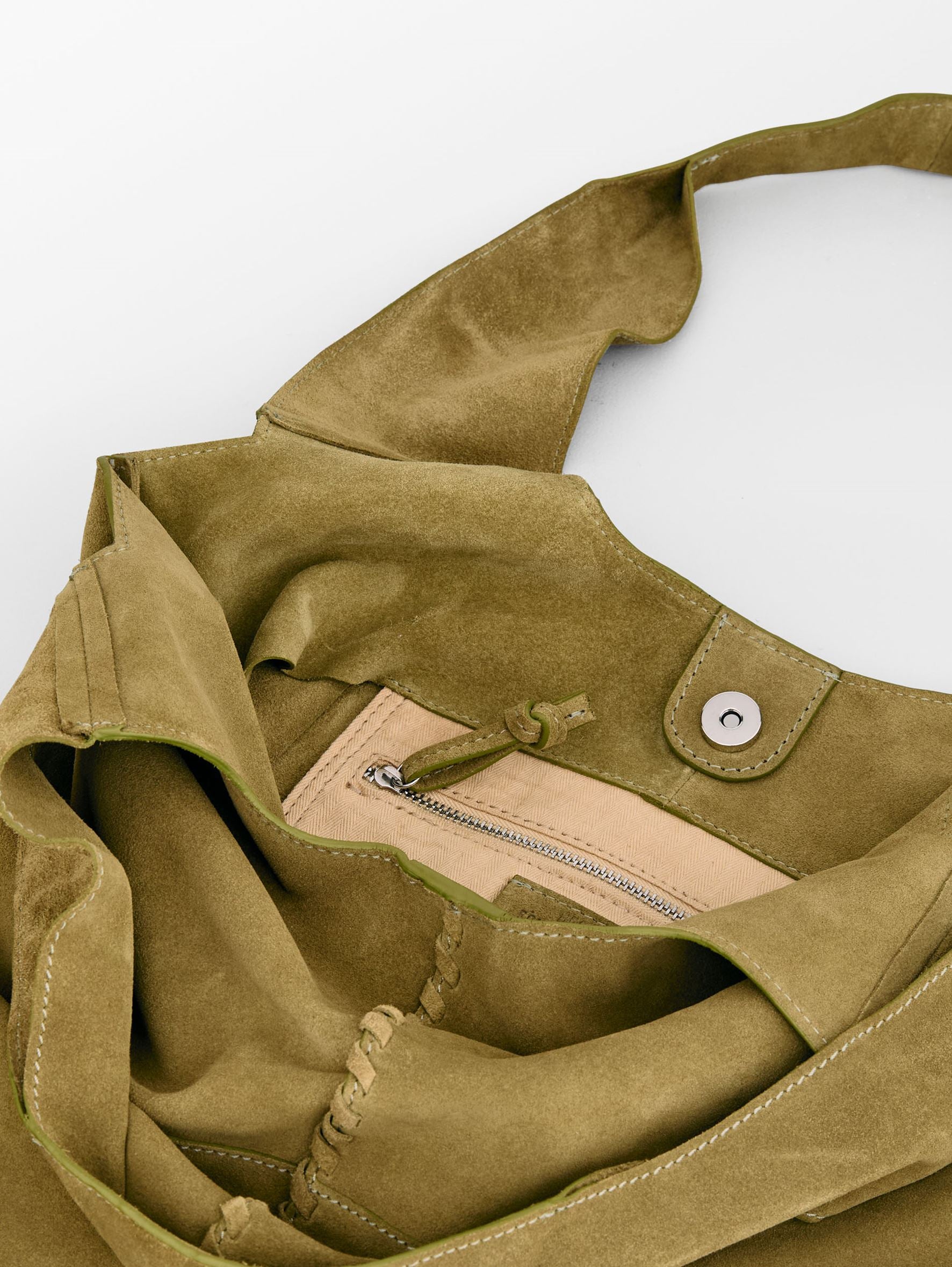 Becksöndergaard, Suede Demi Bag - Pistachio Green, bags, bags, bags, bags