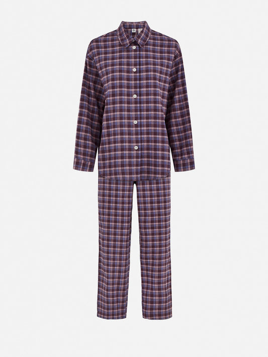 Flannel Pyjamas Set - Burgundy Clothing Becksöndergaard.se