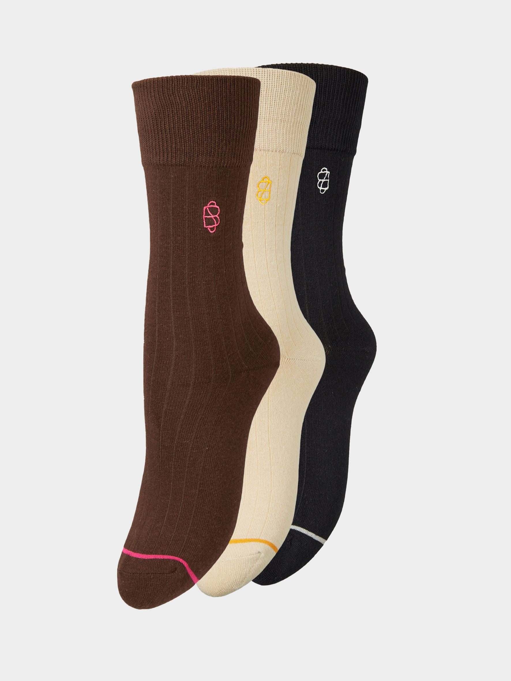 Logo Cotta Sock 3 Pack Socks Becksöndergaard.se