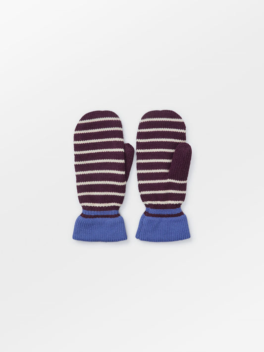Thin Striped Emerald Mittens Clothing Becksöndergaard.se