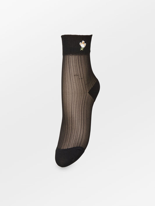 Floral Sheer Sock Socks Becksöndergaard.se
