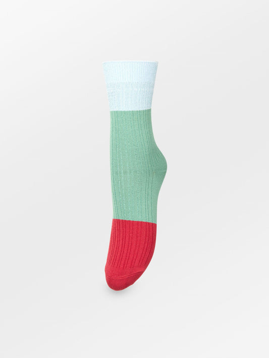 Becksöndergaard, Colourblock Bam Sock - Iceberg Green, socks, archive, archive, sale, sale, socks, black week, black week