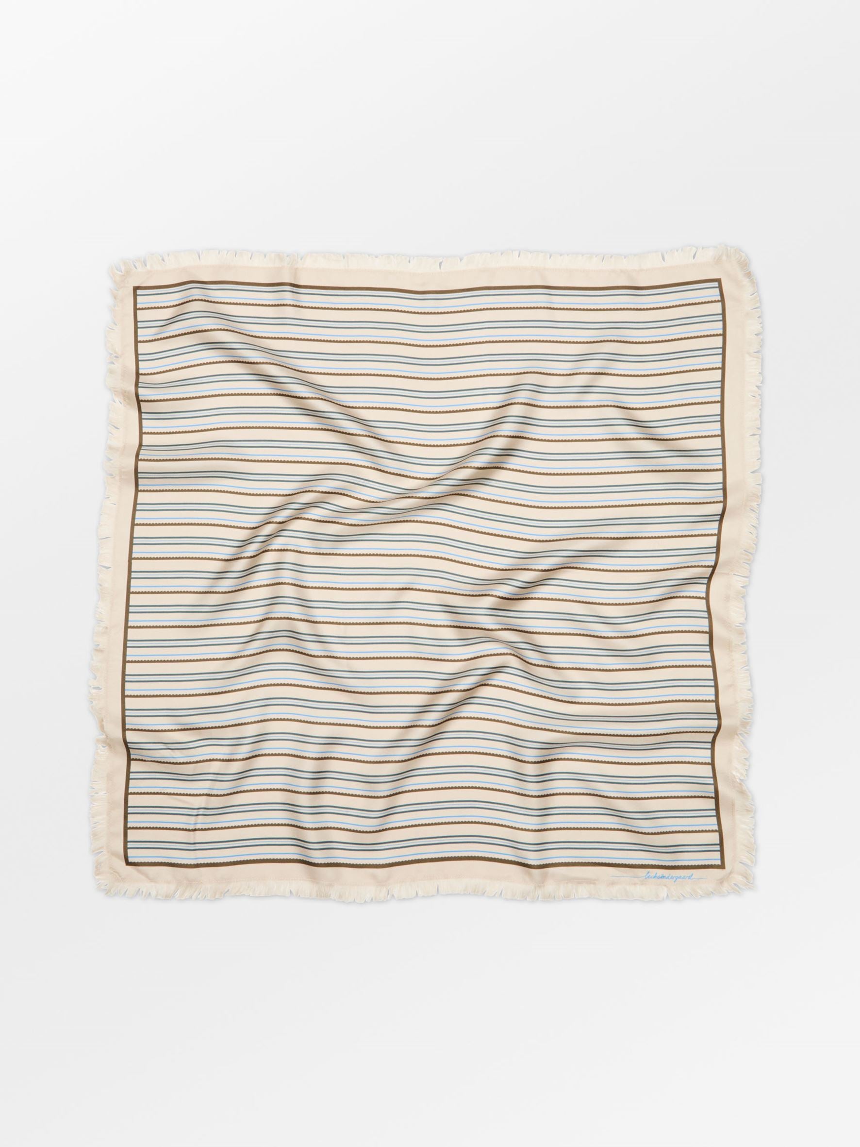 Becksöndergaard, Scallopia Striped Sia Scarf - Birch White, scarves, scarves, scarves, scarves