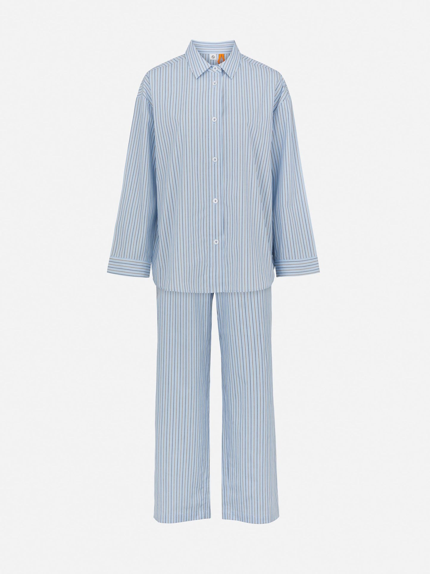 Stripel Pyjamas Set - Blue Sky  Clothing Becksöndergaard.se