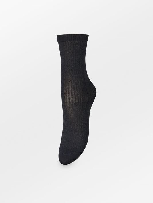 Becksöndergaard, Stripy Glitter Sock - Black, socks, archive, archive, socks, black week, black week