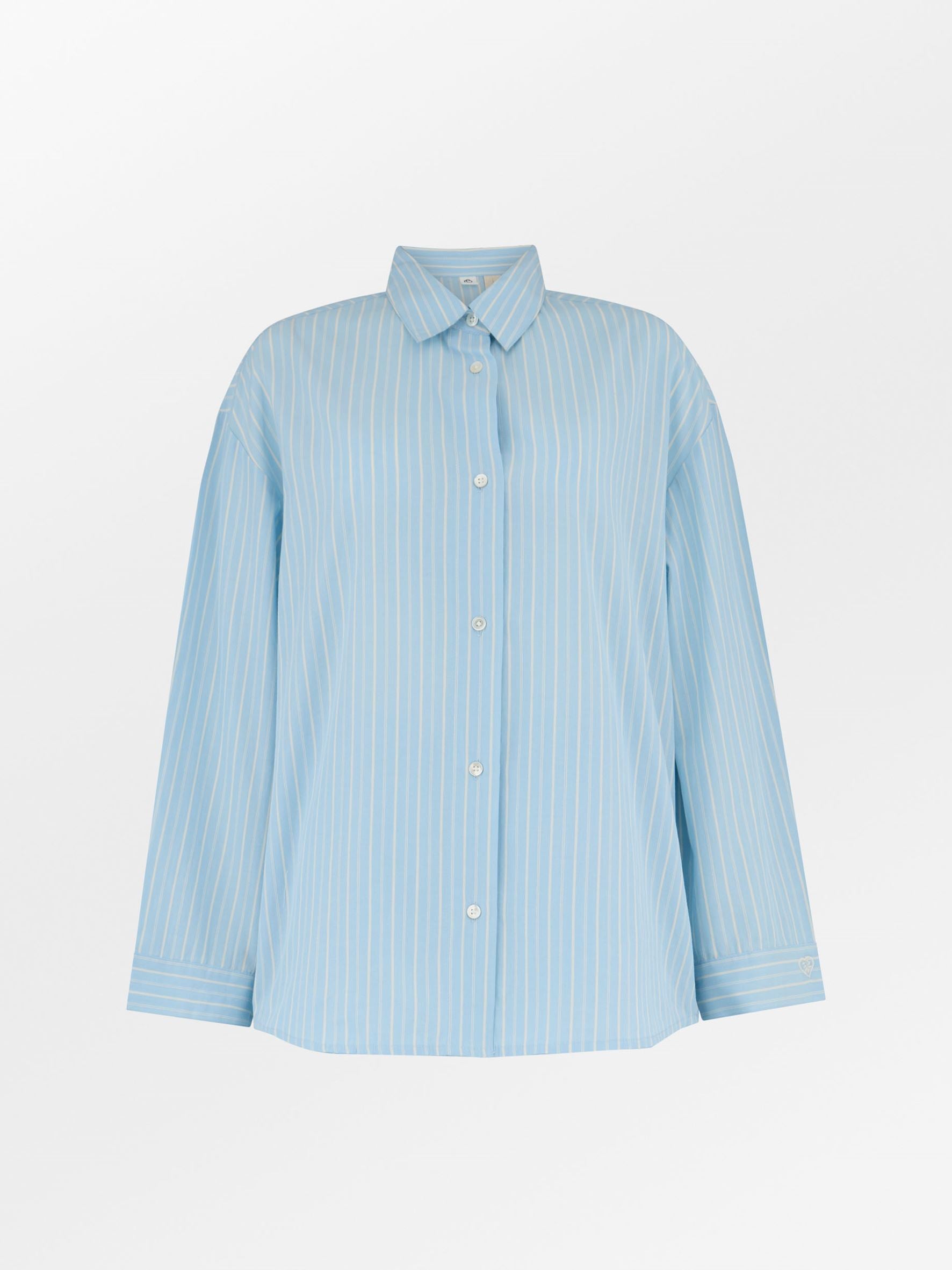 Becksöndergaard, Suri Pyjamas Set - Shirt Blue/Off-White, archive, homewear, homewear, archive, black week, black week