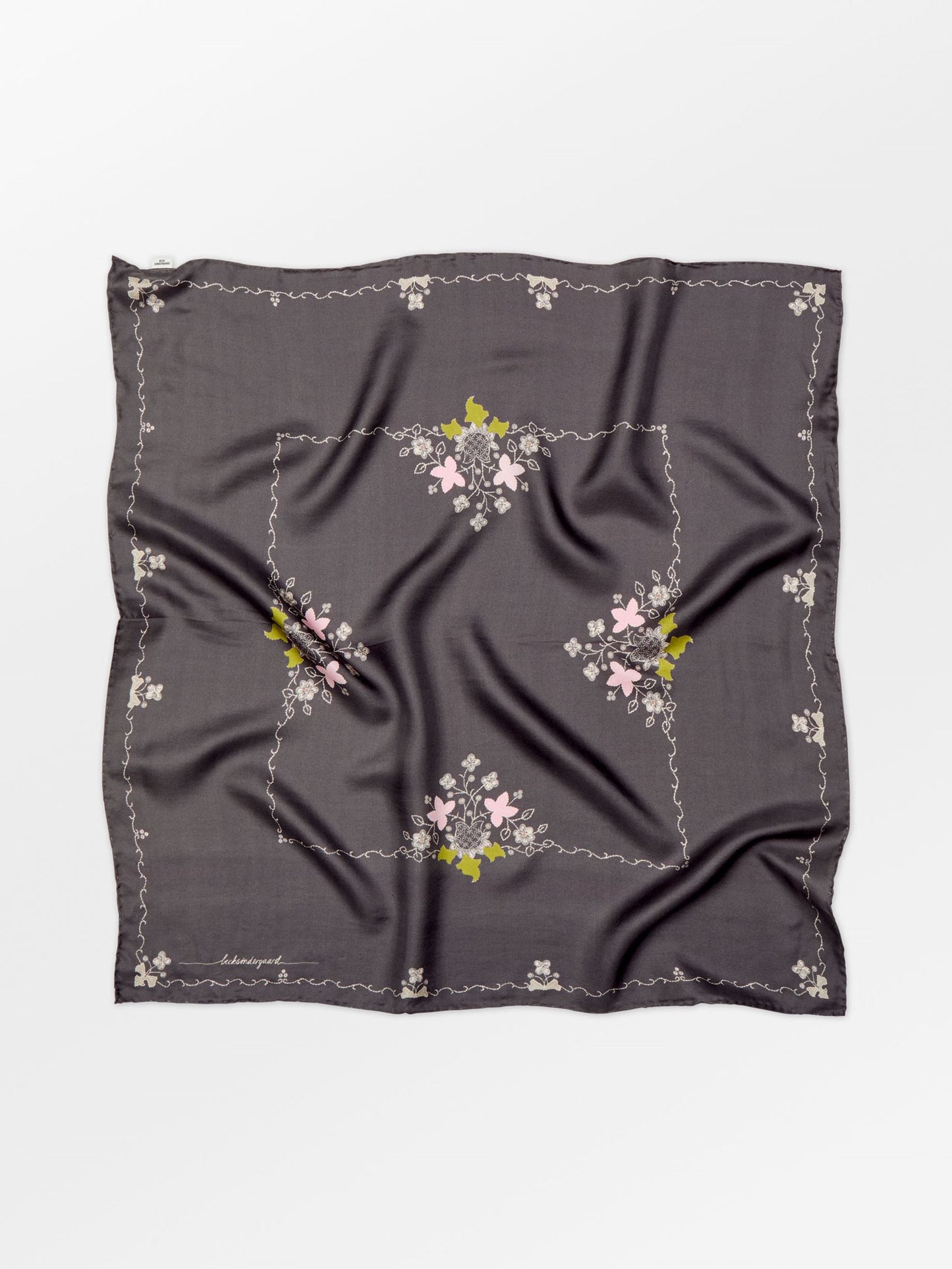 Becksöndergaard, Brodaria Sia Scarf - Forged Iron Gray, scarves, scarves, scarves, scarves