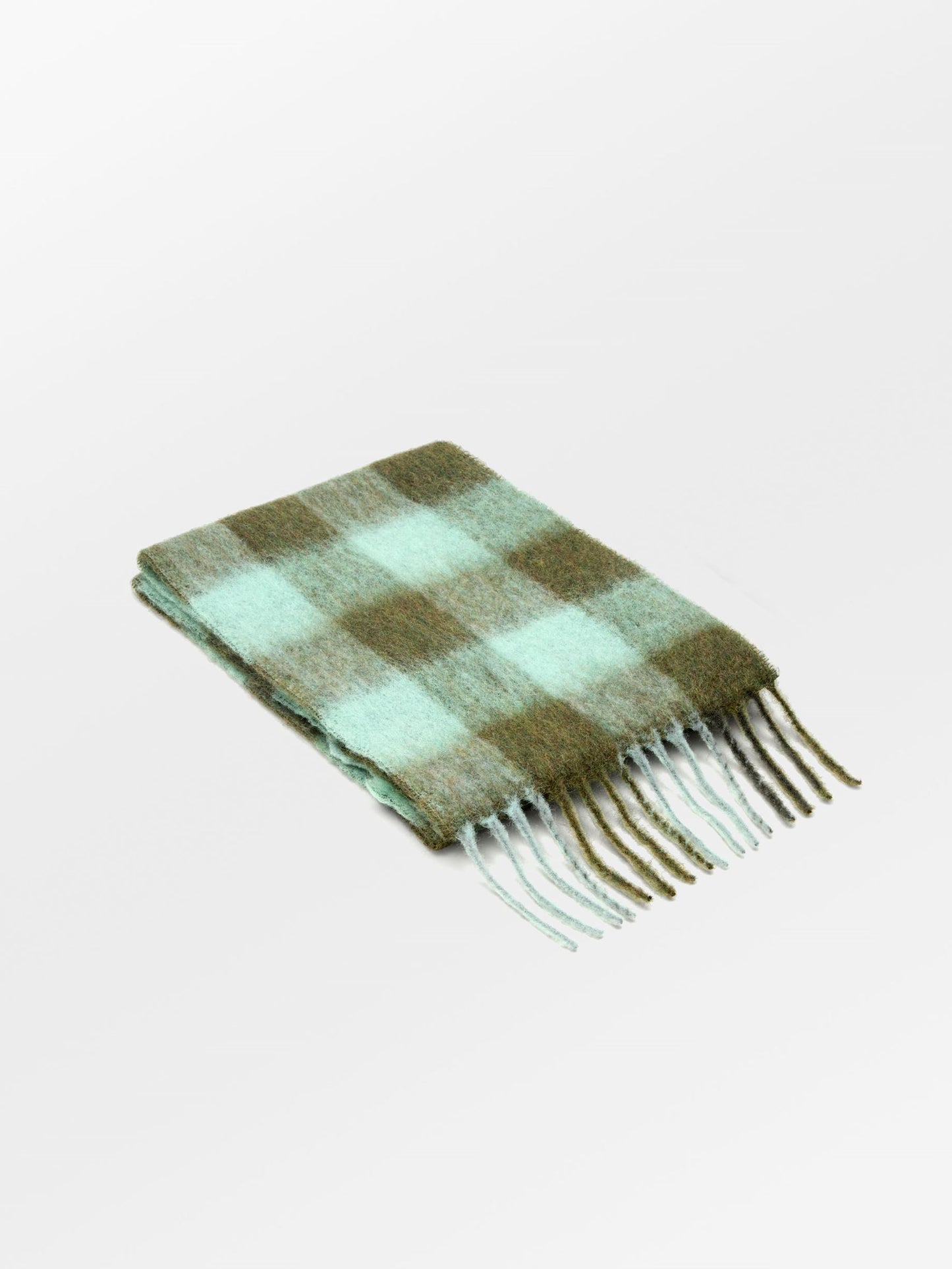 Check Mincho Scarf - Green  OneSize Becksöndergaard.se