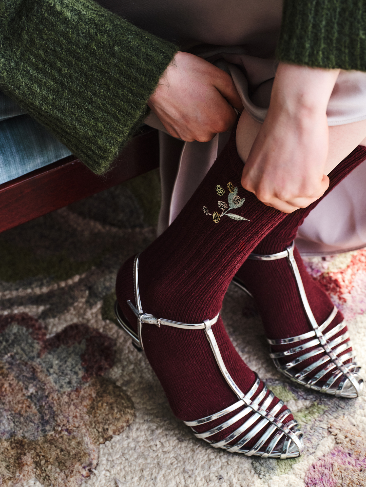 Rosy Cotta Sock Socks Becksöndergaard.se