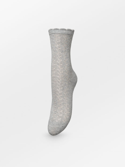Becksöndergaard, Leofa Cotta Sock - Light Grey Melange, socks, sale, sale, socks, noos, black week, black week, noos, socks