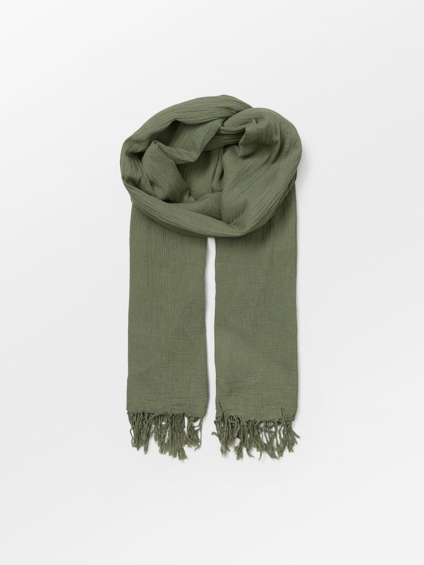 Solid Ilona Scarf - Green OneSize Becksöndergaard.se